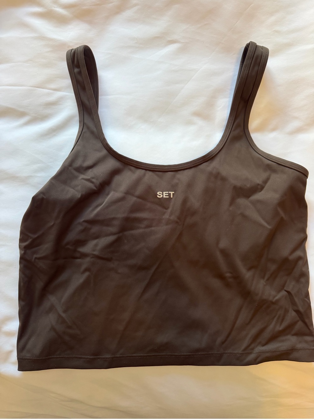 SET Active Scoop Tank Top in Brown